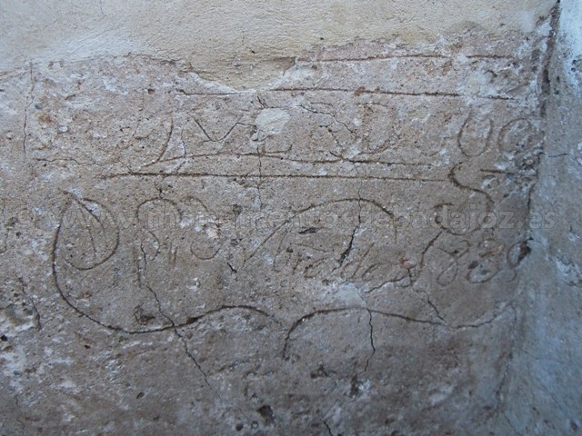 Inscripcin en la muralla de la Alcazaba de Badajoz